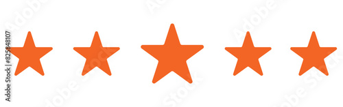 Five star rating vector icon