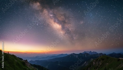 earth and sun, sunrise over the earth, sunrise over the mountains, Landscape with Milky way galaxy. Sunrise and Earth view from space  © Bilal