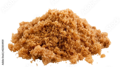 A collection of brown sugar neatly stacked on a white table