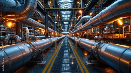  A vast underground complex of pipes and machinery 