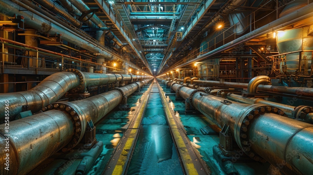 A vast underground complex of pipes and machinery
A vast underground complex of pipes and machinery