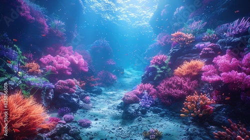 Colorful coral-like structure with realistic and detailed.