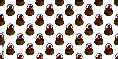 Expandable Pattern of Flowers and Leaves Decoration