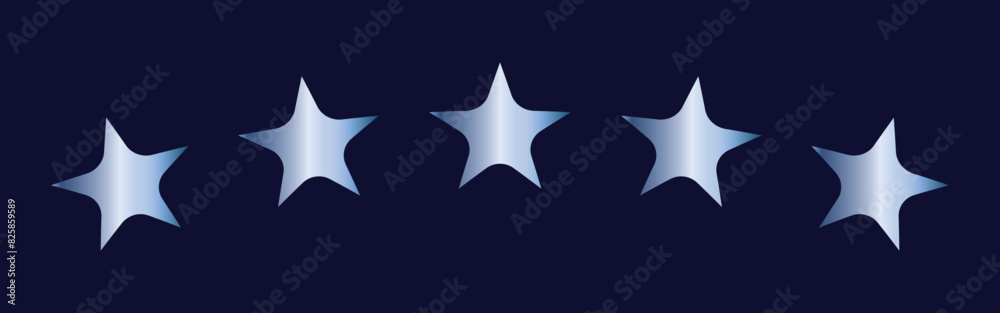 Obraz premium Five star rating vector icon