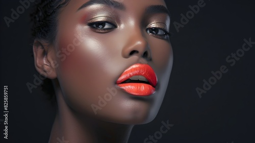 Vibrant Coral Lipstick A Bold Statement in Sleek D Style