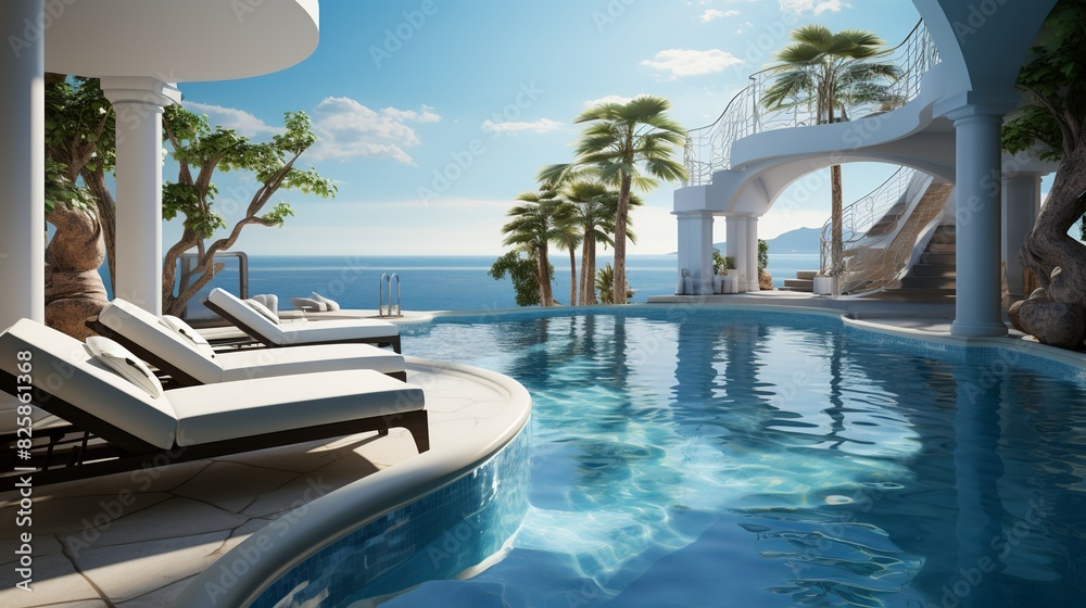 Pool Background Entourage A pool background with an elegant design, featuring a sparkling blue ...