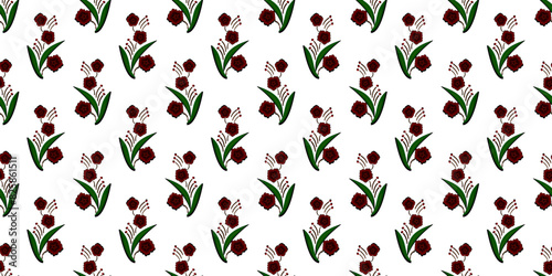 Expandable Pattern of Flowers and Leaves Decoration