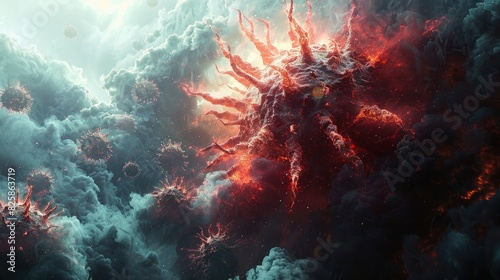 Malevolent Viral Variant: Ominous Dance of Annihilation