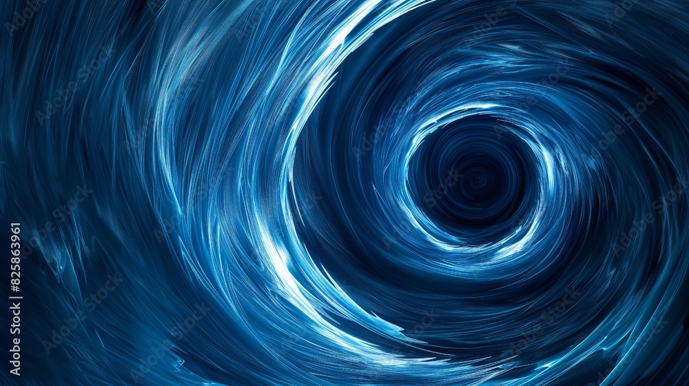 A blue abstract vortex design, representing innovation and transformation in the business world, A blue abstract vortex design, representing innovation and transformation in the business world,