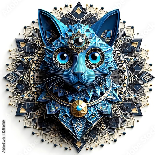 cat design with ornaments