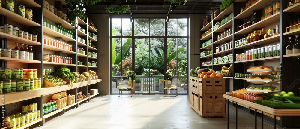 Photorealistic grocery store