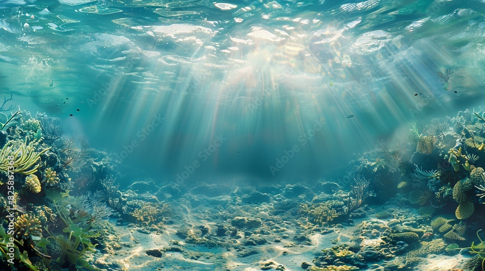 Fototapeta premium Immersive underwater tropical reef picture
