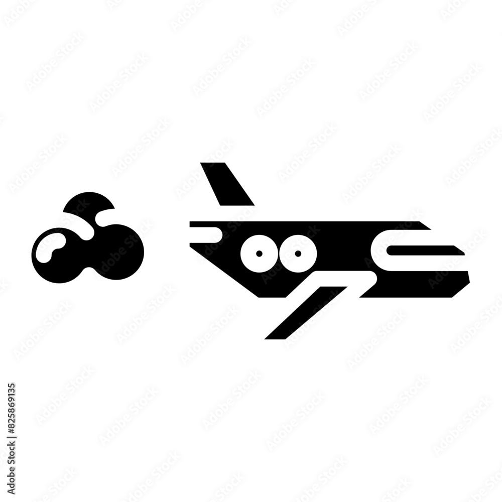 plane icon on white background