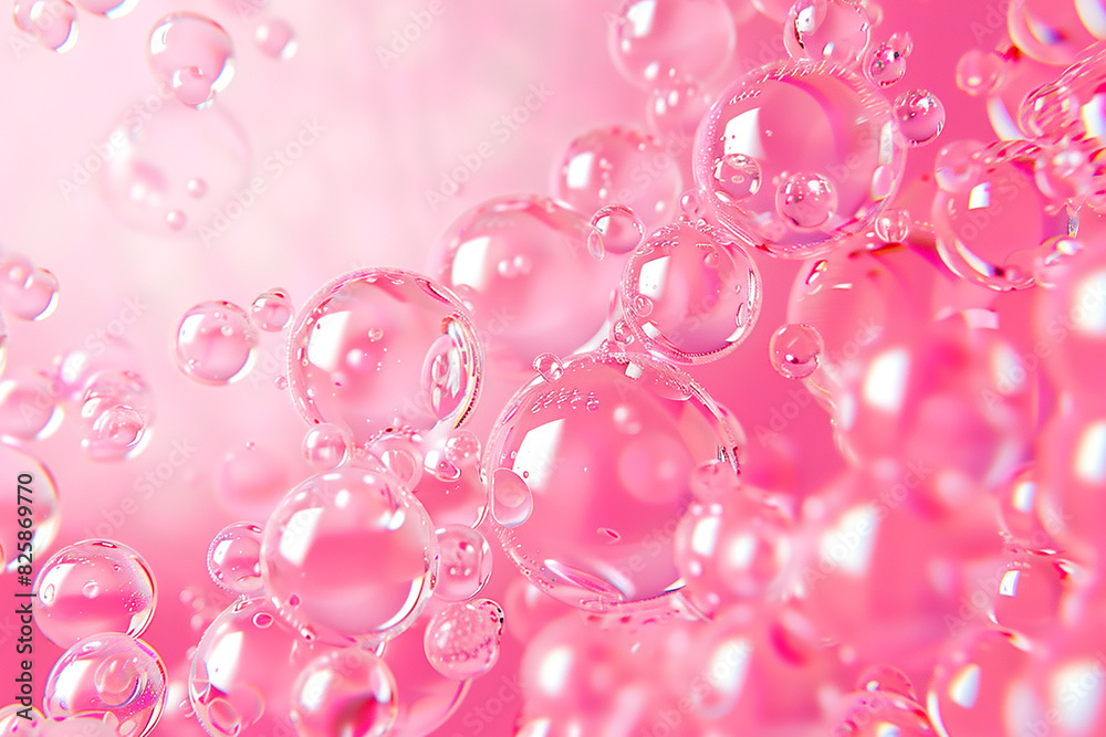 Pink bubbles in a pink background Pink bubbles in a pink background