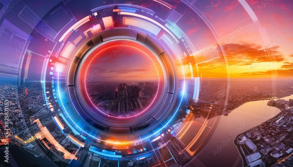 Obraz premium technology background