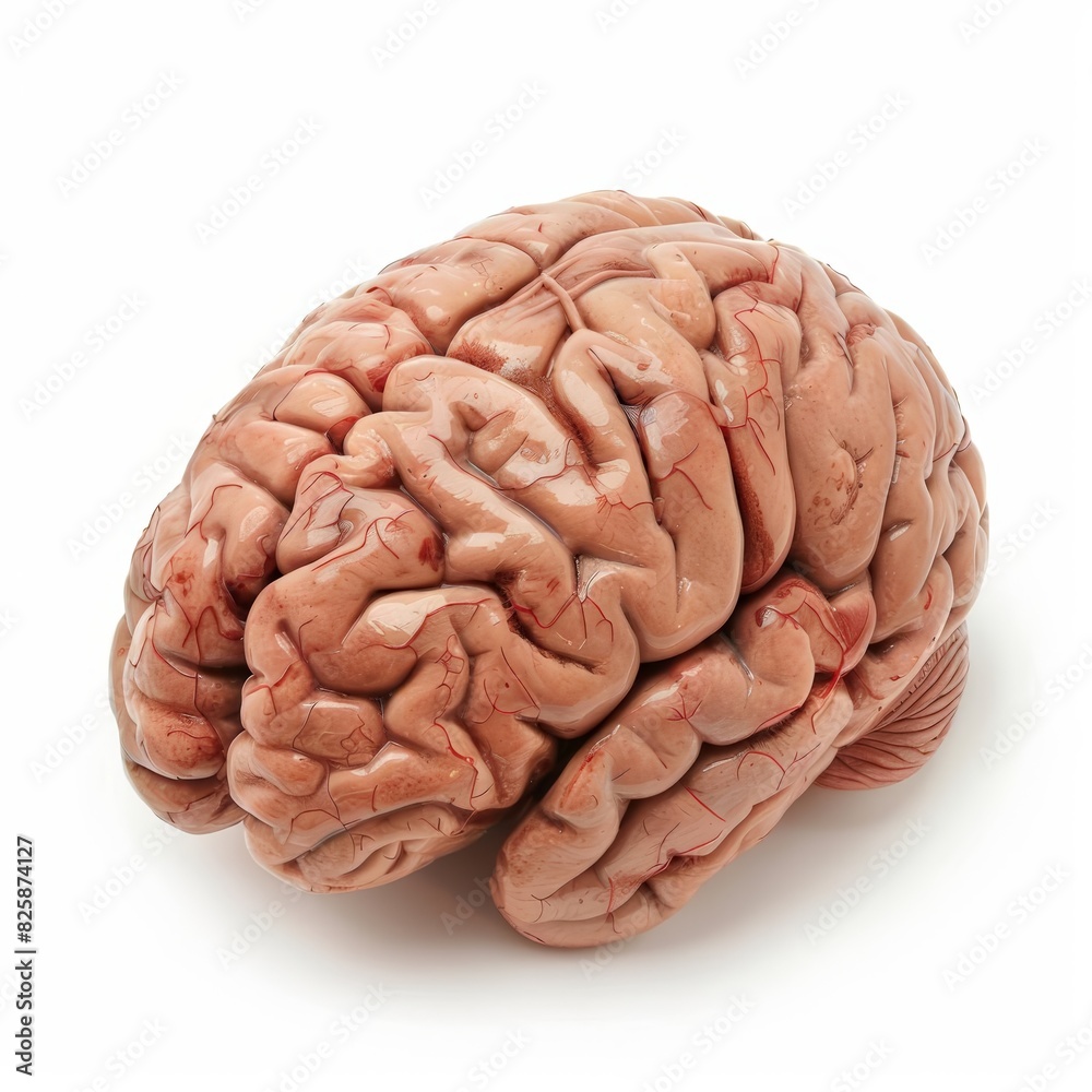 Photo of Brain , symbolizing intelligence or cognitive function ,isolated on white background Photo of Brain , symbolizing intelligence or cognitive function ,isolated on white background