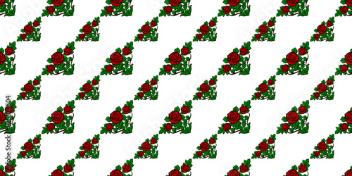 Expandable Pattern of Flowers and Leaves Decoration