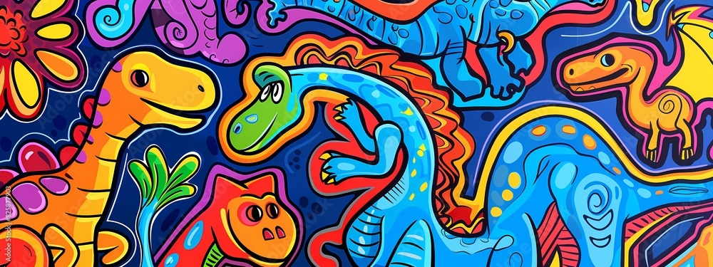 abstract doodle art of animals abstract doodle art of animals