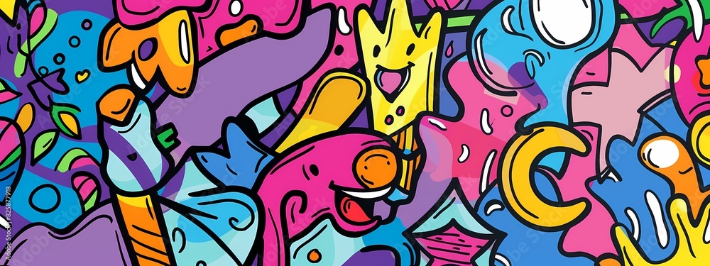 abstract doodle art of animals abstract doodle art of animals