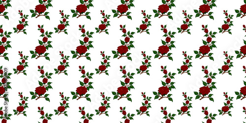 Expandable Pattern of Flowers and Leaves Decoration