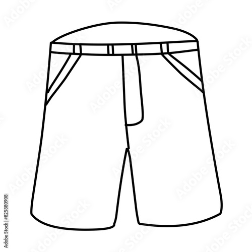 men's shorts line icon