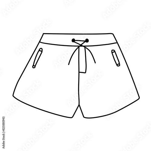 men's shorts line icon