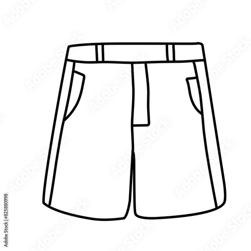 men's shorts line icon