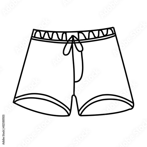 men's shorts line icon