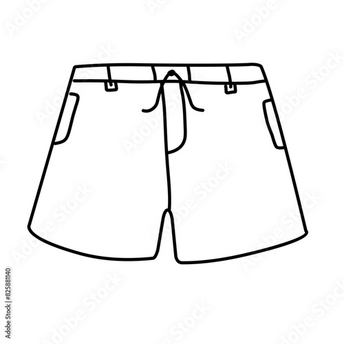 men's shorts line icon