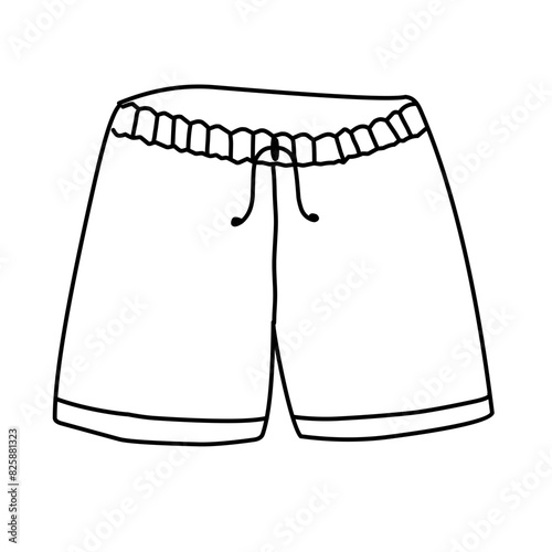 men's shorts line icon