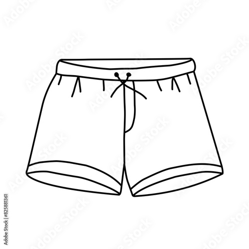 men's shorts line icon