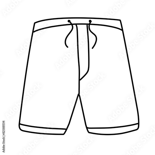 men's shorts line icon