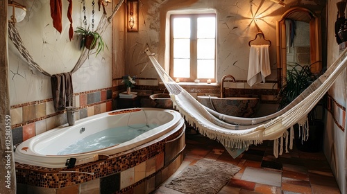 Cozy Bohemian Bathroom Oasi...