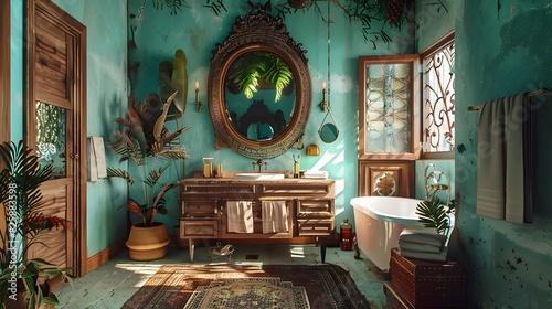 Enchanting Bohemian Bathroo...