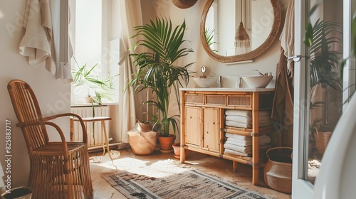 Tropical Bohemian Bathroom ...