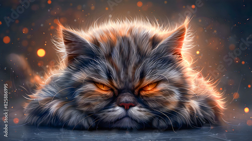 Cat  grumpy    photo