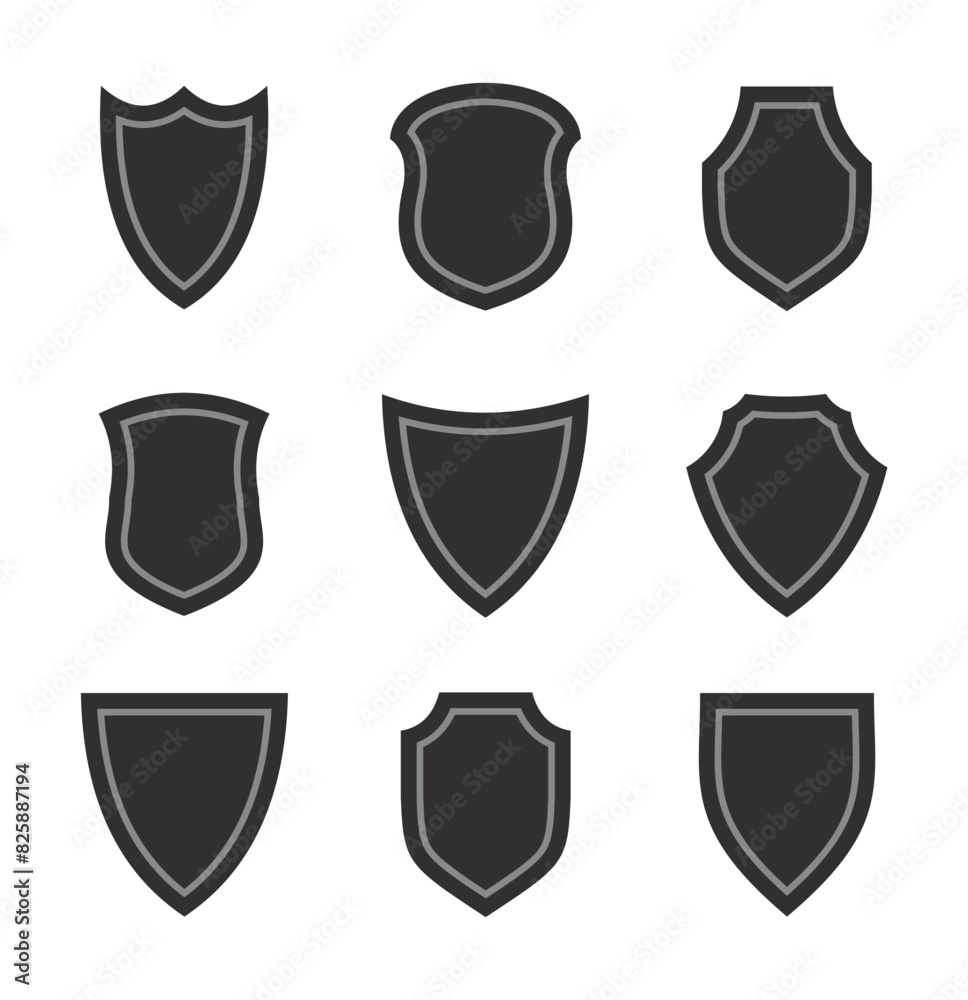 Shield icons set protect shield vector set shield security icons.