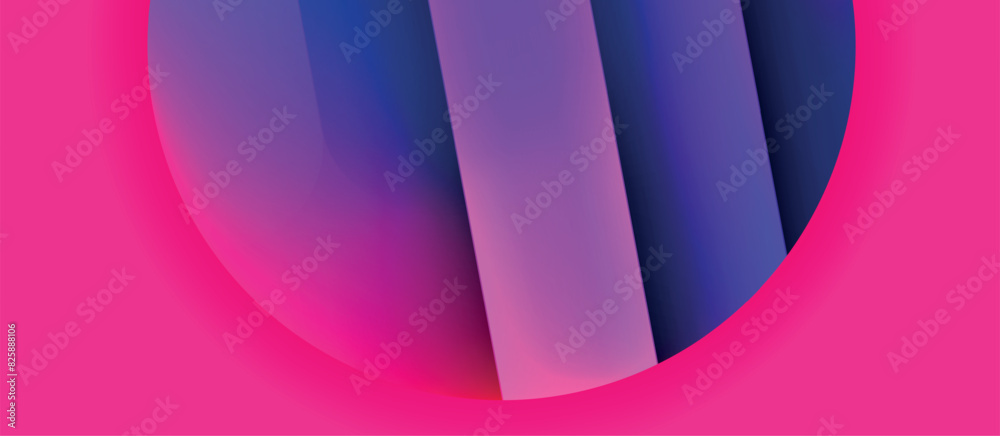 Fototapeta premium Glossy metal glowing circles geometric background. Minimal abstract composition. Vector illustration For Wallpaper, Banner, Background, Card, Book Illustration, landing page