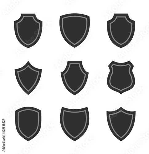 Shield icons set protect shield vector set shield security icons.