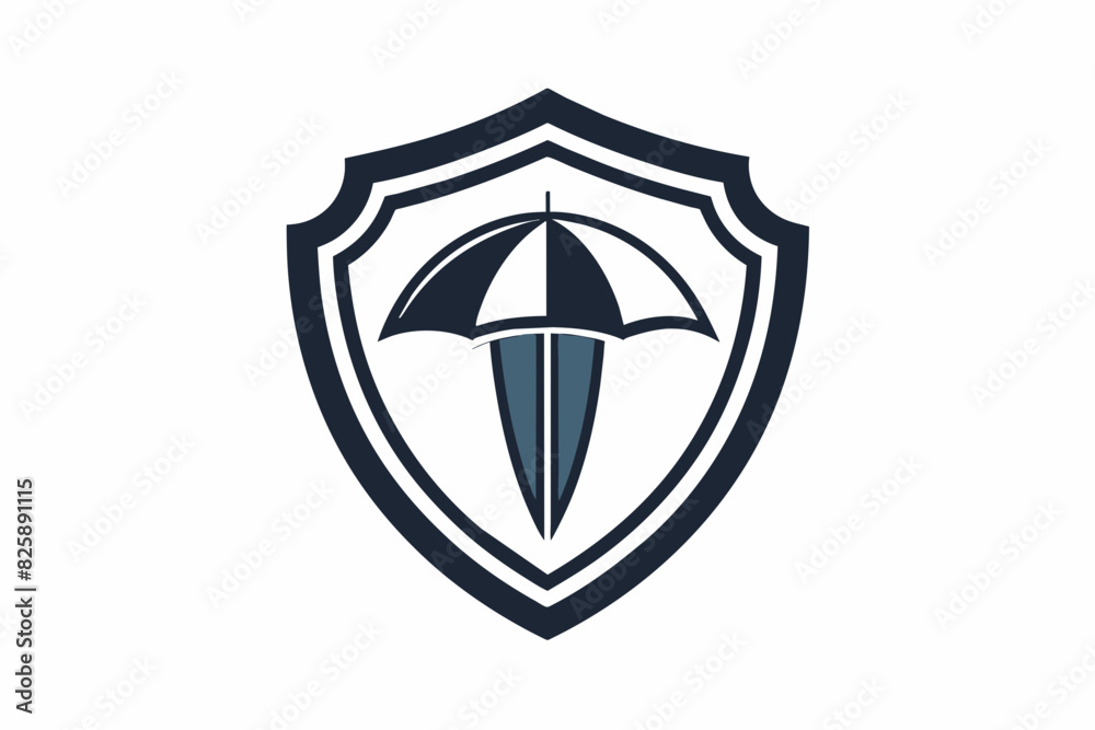 shield umbrella protection and safety symbol vector illustration shield umbrella protection and safety symbol vector illustration