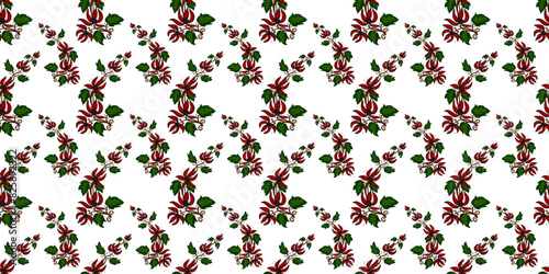 Expandable Pattern of Flowers and Leaves Decoration