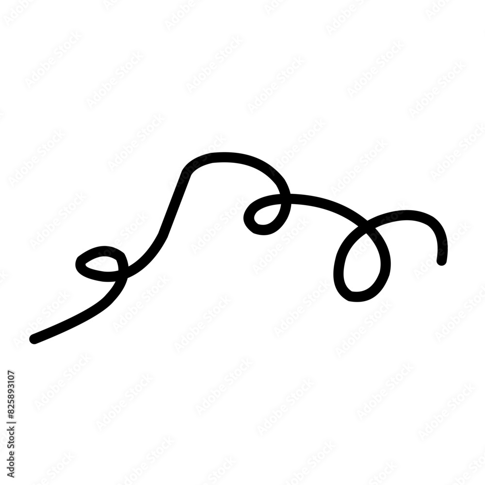abstract curly lines doodle