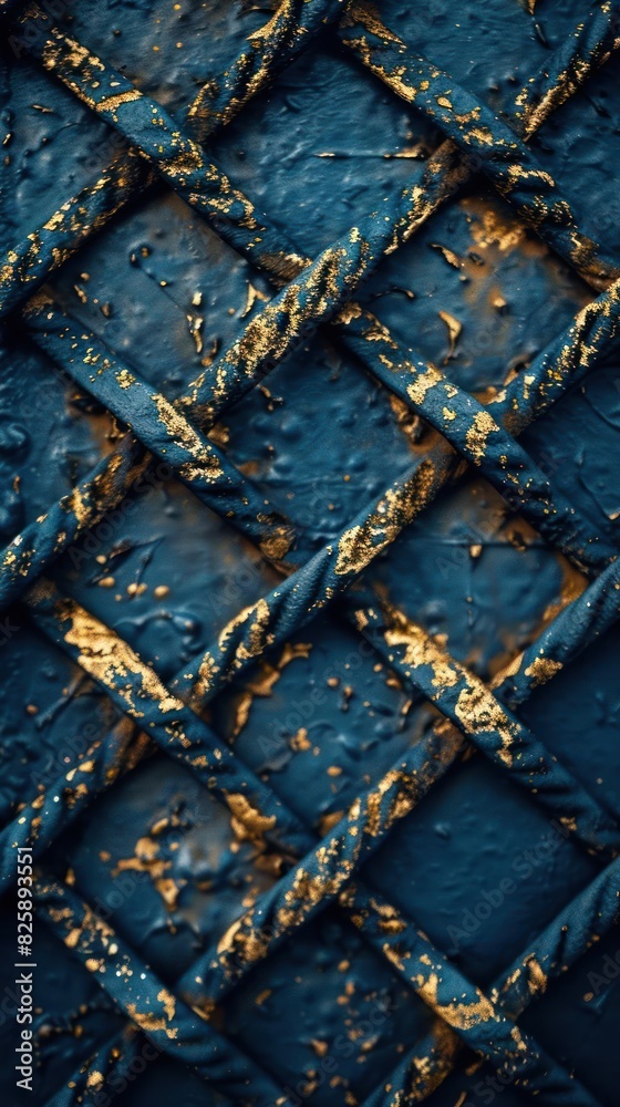 Naklejka premium A high-resolution image of a textured fabric with an aged bronze color, emphasizing the intricate pattern and the metallic sheen.