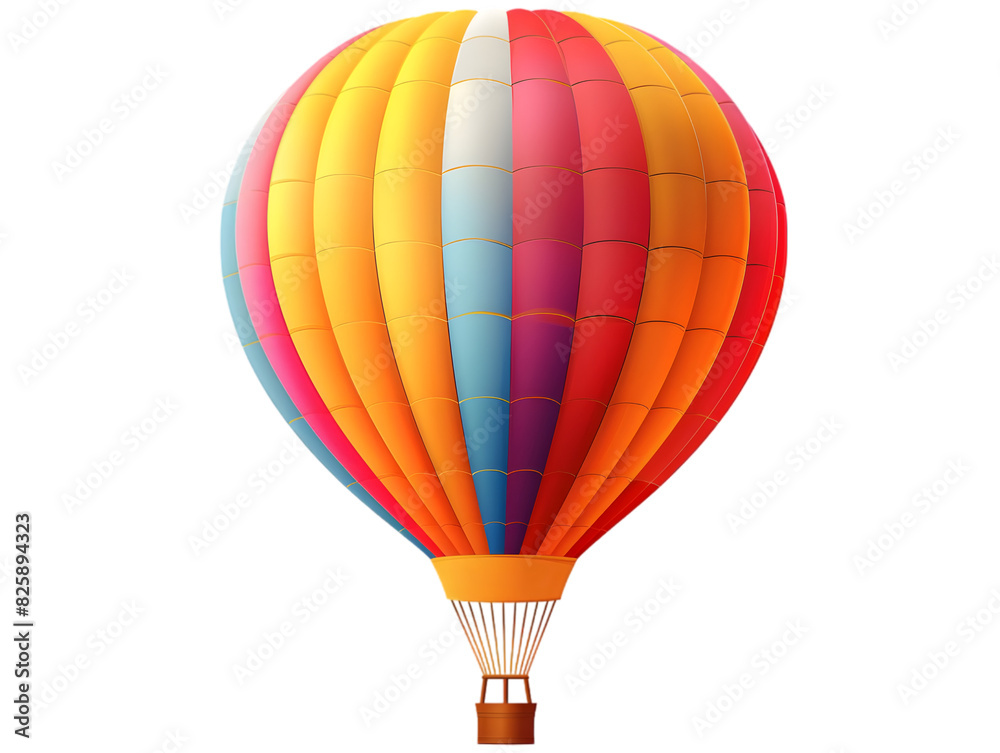 Fototapeta premium hot ballon air isolated on transparent background.