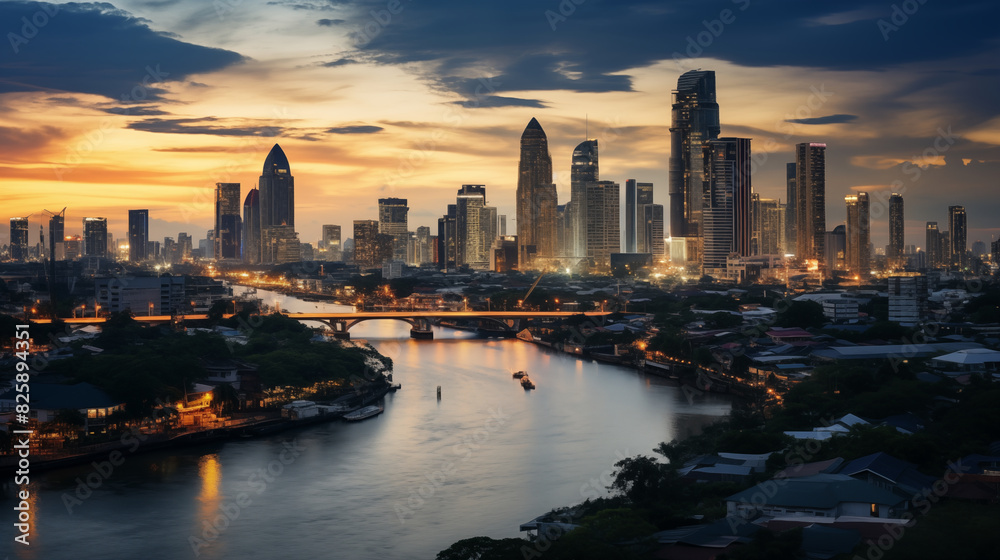 Fototapeta premium Cityscape of downtown.