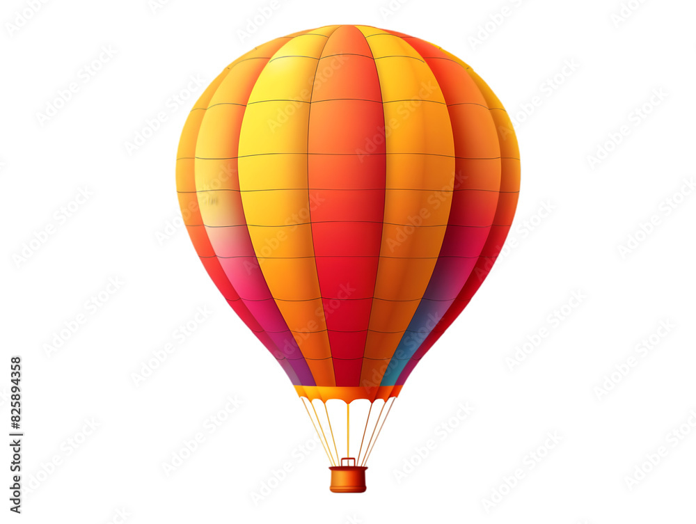 Naklejka premium hot ballon air isolated on transparent background.