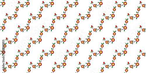 Expandable Pattern of Flowers and Leaves Decoration