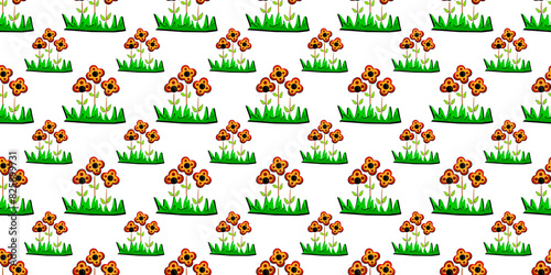 Expandable Pattern of Flowers and Leaves Decoration