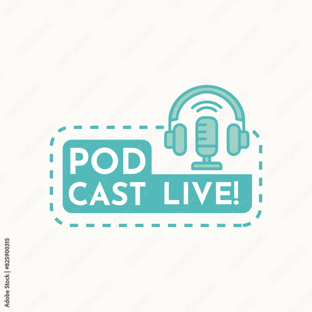 Vector podcast live logo design for international podcast day logo Vector podcast live logo design for international podcast day logo