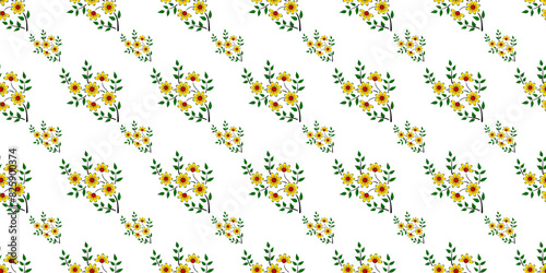 Expandable Pattern of Flowers and Leaves Decoration
